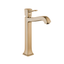 Elegant Polished Nickel Single-Hole Vessel Faucet in Brushed Bronze