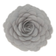 Gray Round Flower Design Polyester Throw Pillow