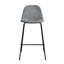 Gray Boucle Upholstered Counter Stool with Steel Frame, Set of 2