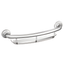 16'' Chrome Stainless Steel Wall Mount Grab Bar with Shelf