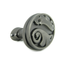 Weathered Nickel Oval Cabinet Knob with Mounting Hardware