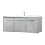 Gray 48" Wall-Mount Single Bathroom Vanity with Quartz Top