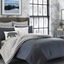 King Gray Cotton Reversible Comforter Set