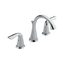 Modern Stainless Steel Widespread Bathroom Faucet with Zinc Handles