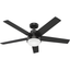 52" Matte Black Aerodyne Smart Ceiling Fan with LED Light and Remote