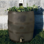 35 Gallon Mud Plastic Rain Barrel with Brass Spigot