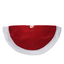 60" Red and White Velveteen Christmas Tree Skirt