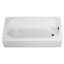 White 60'' Porcelain Alcove Soaking Bathtub with Right Drain