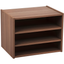 Dark Brown Adjustable Stackable Modular Wood Storage Shelf