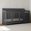 Gray 5-in-1 Convertible Crib and Changer with Storage