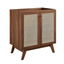 Soma 30" Walnut Bathroom Vanity Cabinet with Rattan Doors