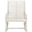 Elegant White Eucalyptus Outdoor Rocking Chair with Cushions