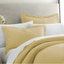 Gold Microfiber Hypoallergenic Standard/Queen Pillow Shams 2-Pack