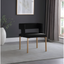 Caleb Contemporary Black Velvet Dining Chair with Gold Iron Legs