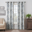 Blue Polyester Blackout Grommet Window Curtain Panel