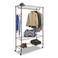 Black Portable Wire Shelving Garment Rack with Casters