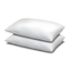 Standard White Hypoallergenic Polyester Gel Fiber Pillow Set