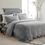 Westland Gray Quilted Microfiber Queen Bedspread Set