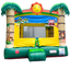 Tropical Jungle Kids Inflatable Bounce House with Slide and Blower