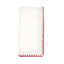 White Cotton Napkin Set with Red Whipstitch (Set of 4)