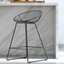 Ellis 25" Modern Black Steel Counter Bar Stool