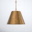 Warm Brass Empire Single Pendant Light with Adjustable Chain