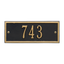 Hartford Rectangular Black and Gold Metal Address Plaque