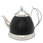 Nobili 2.0 Qt. Black Stainless Steel Tea Kettle with Infuser