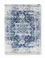 Reversible Blue and White Synthetic Runner Rug, 31"x8"