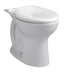 Compact White Porcelain Elongated Toilet Bowl