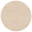 Natural Beige Round Seagrass Area Rug with Cotton Border