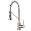 Commercial Style Stainless Steel Pull-Down Kitchen Faucet with Spray