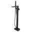 Matte Black Brass Floor-Mounted Freestanding Tub Filler