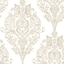 Champagne Damask Non-Pasted Repositionable Wallpaper Roll