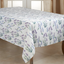 Lavender Print Rectangular Polyester Tablecloth