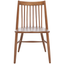 Walnut Upholstered Slat Back Side Chair, 21" Width