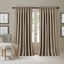 Taupe Faux Silk Blackout Rod Pocket Curtain Panel, 52" x 108"