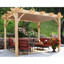 10x10 Cedar Wood Pergola with Flat Canopy