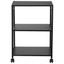 Black Adjustable 3-Tier Printer Stand with Storage Shelves