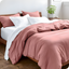 Dusty Rose Twin/Twin XL Washed Microfiber Duvet Cover Set