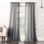 Gray 50" x 95" Crushed Texture Sheer Curtain Panel