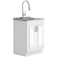 Darwin White 24 Inch Laundry Cabinet with Stainless Steel Sink