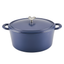 Anchor Blue 6-Quart Enameled Cast Iron Dutch Oven with Lid