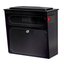 Black Steel Lockable Wall-Mount Mailbox