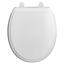 White Polypropylene Traditional Round Slow-Close Toilet Seat