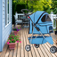 Blue 3-Wheel Folding Pet Stroller for Dogs