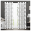 Rio Sheer White and Silver Grommet Window Curtain Panels