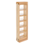 Maple Wood Pull-Out Wall Cabinet Organizer with Chrome Rails