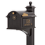 Black Aluminum Lockable Balmoral Mailbox with Post