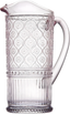 Claro Pink Embossed Glass Pitcher 38 oz